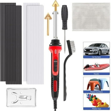 110V/100W Plastic Welding Kit - Includes Plastic Welder, 40 Welding Rods, Multiple Tips, and Accessories - Ideal for Car Bumpers, Dashboards, Kayaks, and More - Fast Heating, Easy to Use for Beginner