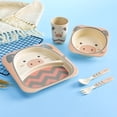 thumbnail image 3 of Vajil de bambú para niños, Vajil para niños pequeños Vajil para niños pequeños Niños Bebé Respetuoso con el medio ambiente y vavajils Soportar CUTICAT Vajilla para niños, 3 of 3