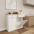 thumbnail image 6 of White E1 MDF Kitchen Trash Cabinet with 2 Drawers & Tilt-Out Compartment - Fits 10 Gallon Bins, 6 of 11