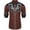 Brown, variant on Men Western Long Sleeve Shirts Casual Slim Button Down Dress Shirt Blouse Tops