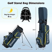 Costway 12 Pieces Men's Complete Golf Club Set Right Hand 460CC #1 Driver & #3 Fairway