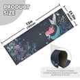 thumbnail image 3 of Cute Mermaid in Sea Corals Bedside Runner Rug 2'x 6' Non Slip Carpet Floor Mat Area Rug, 3 of 8