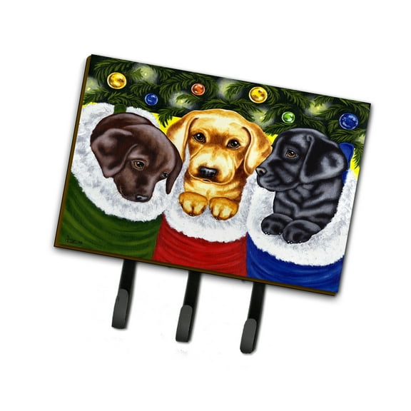 Carolines Treasures AMB1315TH68 Christmas Stocking Surprise Labrador Leash or Key Holder Triple multicolor