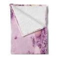 thumbnail image 2 of Easter Bunny Soft Flannel Fleece Throw Blanket, Grey Easter Rabbit Surrounded by Lilac Flowers Fresh Spring Time, Cozy Plush for Indoor and Outdoor Use, 50" x 60", Lilac Multicolor, by Ambesonne, 2 of 5