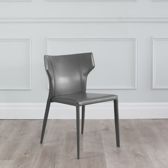 Adoro Chaise Latérale Empilable en Similicuir Style Mid-century Modern - Qualité Contractuelle