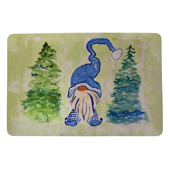 Betsy Drake DM1383 18 x 26 in. Gnome & Christmas Trees Door Mat