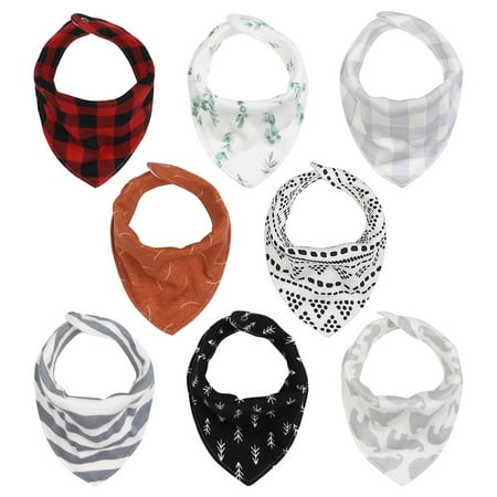 UPC: 0841297154805 | The Peanutshell Cotton Bandana Drool Baby Bibs 8 Pack
