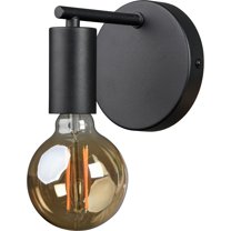 Renwil Think 1-Light Modern Steel Metal & Glass Wall Sconce in Black & Clear