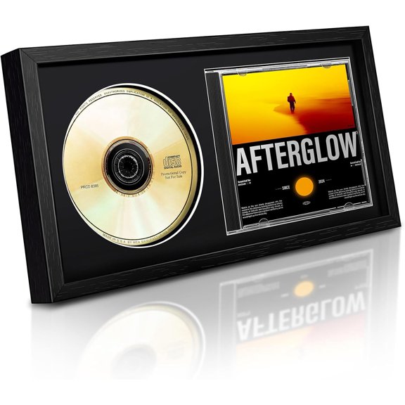CD Display Frame, Signed CD Display Case, Wall & Table Mount, Black