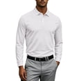 thumbnail image 5 of Mens Polo Shirts Long Sleeve Solid Color Collared Button Down Golf Shirts Outdoor Daily Shirts, 5 of 8