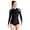 Black, variant on Women's 2mm Thermal One-Piece Long Sleeve Shorty Wetsuit, Neoprene Wetsuit for Snorkeling, Surfing & Swimming