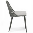 thumbnail image 5 of Simpli Home Beachside Contemporary Outdoor Dining Chair (Set of 2) in Grey Polyester Fabric, 5 of 7