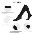 thumbnail image 5 of Lsque Black Poker Pattern Sport Compression Socks for Men & Women 15-20 mmHg Knee High Nurse Pregnant Running Medical and Travel Athletic, 5 of 6