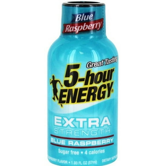 5-hour ENERGY® Shot, Extra Strength, Blue Raspberry, 1.93 Oz single (Pack of 4)