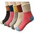 thumbnail image 6 of Holzlrgus 5 Pairs Womens Vintage Style Winter Warm Thick Knit Wool Cozy Crew Socks Multicolor 02., 6 of 6