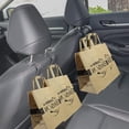 thumbnail image 2 of Wmool 2Black Carbon Fiber Auto Back Seat Headrest Hooks Storage Car Accessories, 2 of 8