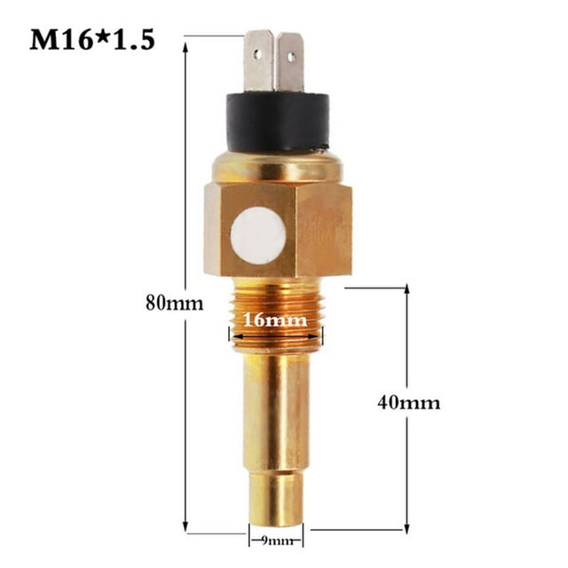 40-120 Water Temp Gauge With M16*1.5 Water Temperature Sensor Sender 52mm Water Temp Meter Indicator For Car Boat Motorcycle