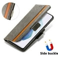 thumbnail image 6 of For Samsung Galaxy S22 5G Leather Phone Case Wallet Folio Flip Cover Casual Business, [RFID Blocking] Multi Hidden Anti-theft Card Holder Cash Slot, Side Magnetic Buckle, Stand Support,Gray, 6 of 10