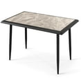 thumbnail image 1 of Costway 44" Rectangular Kitchen Table with Metal Frame Faux Marble Tabletop Dining Table, 1 of 10