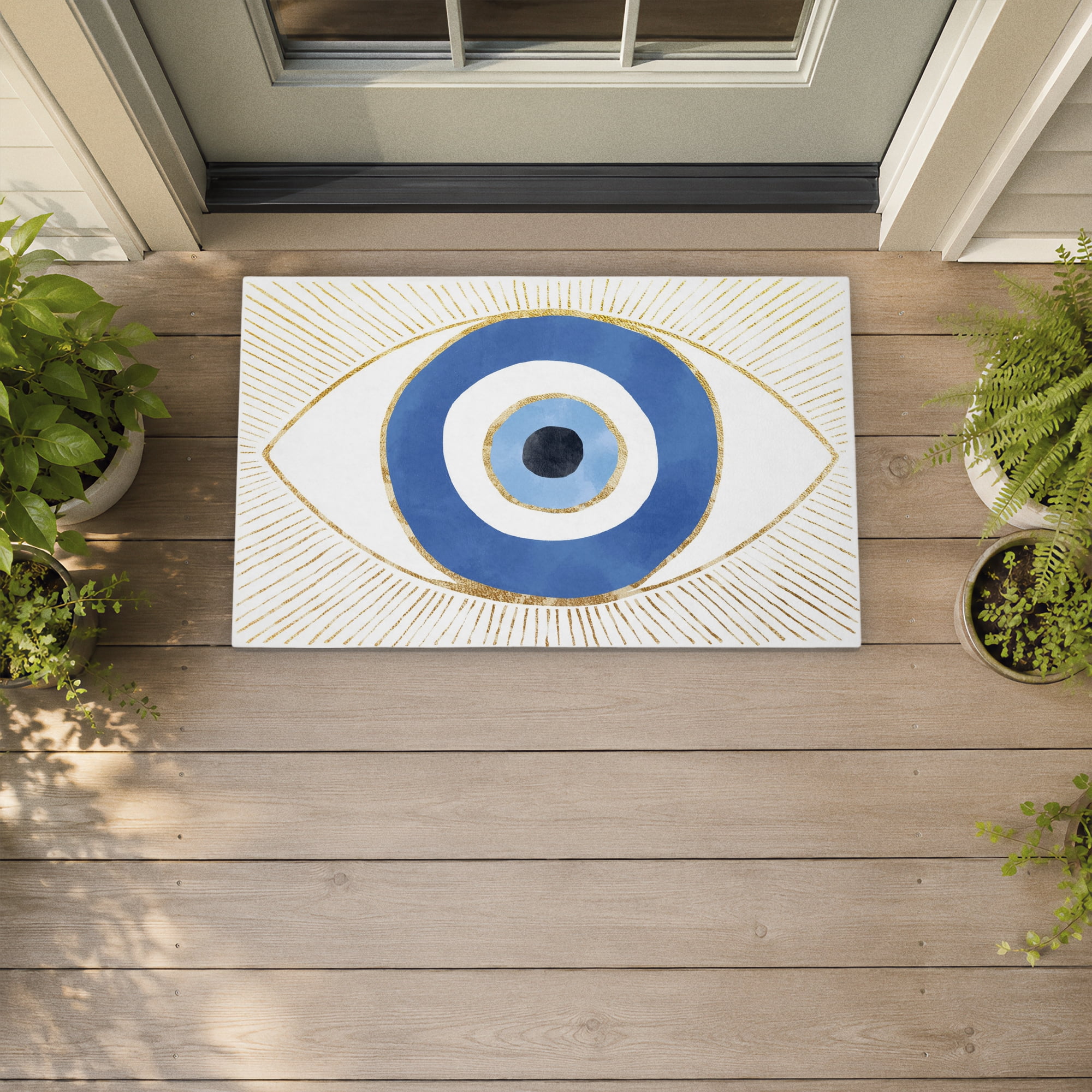 Stupell Industries Symbolic Evil Eye Protection Printed Outdoor Door Floor Mat, design by Ziwei Li