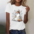 thumbnail image 6 of Wiyuqeen Halloween Shirts for Women Pumpkin Ghosts Short Sleeve Tops Thanksgiving Shirts Loose Fit T-shirts Casual Pumpkin Graphic Tees Crew Neck Festive Daily Wear, 6 of 7