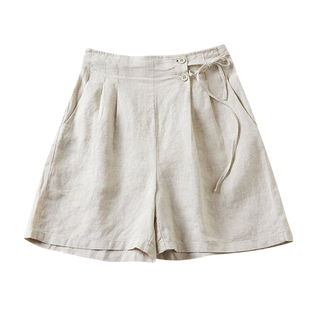 Pantalons Taille Haute pour Femmes Mode Shorts de Survêtement d'Été Décontractés Amples Unis Shorts Taille Haute pour Femmes Shorts Taille Haute pour Femmes Été