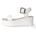 thumbnail image 2 of J. Adams Surf Platform Sandals for Women - Ankle Strap Open Toe Heels -Stylish Vegan Leather Sandals, 2 of 7