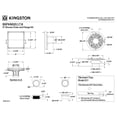 thumbnail image 2 of Kingston Brass BSFK6620 Watercourse 6-Inch Stainless Steel Square Shower Drain with Flange in Matte Black, 2 of 5