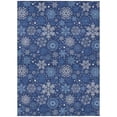 thumbnail image 2 of Addison Rugs Chantille Indoor/Outdoor Transitional Holiday Snowflake Navy Machine Washable Rectangle Rug, 8' x 10', 2 of 7