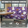 thumbnail image 6 of FOR U DESIGNS Ghost Bat Pumpkin Lantern Pattern 3 Pcs RV Dinette Cushion Covers Washable Camper Cushion Slipcover Stretch RV Seat Covers Pillow Case Halloween Decor for Travel Trailer Couch, 6 of 8