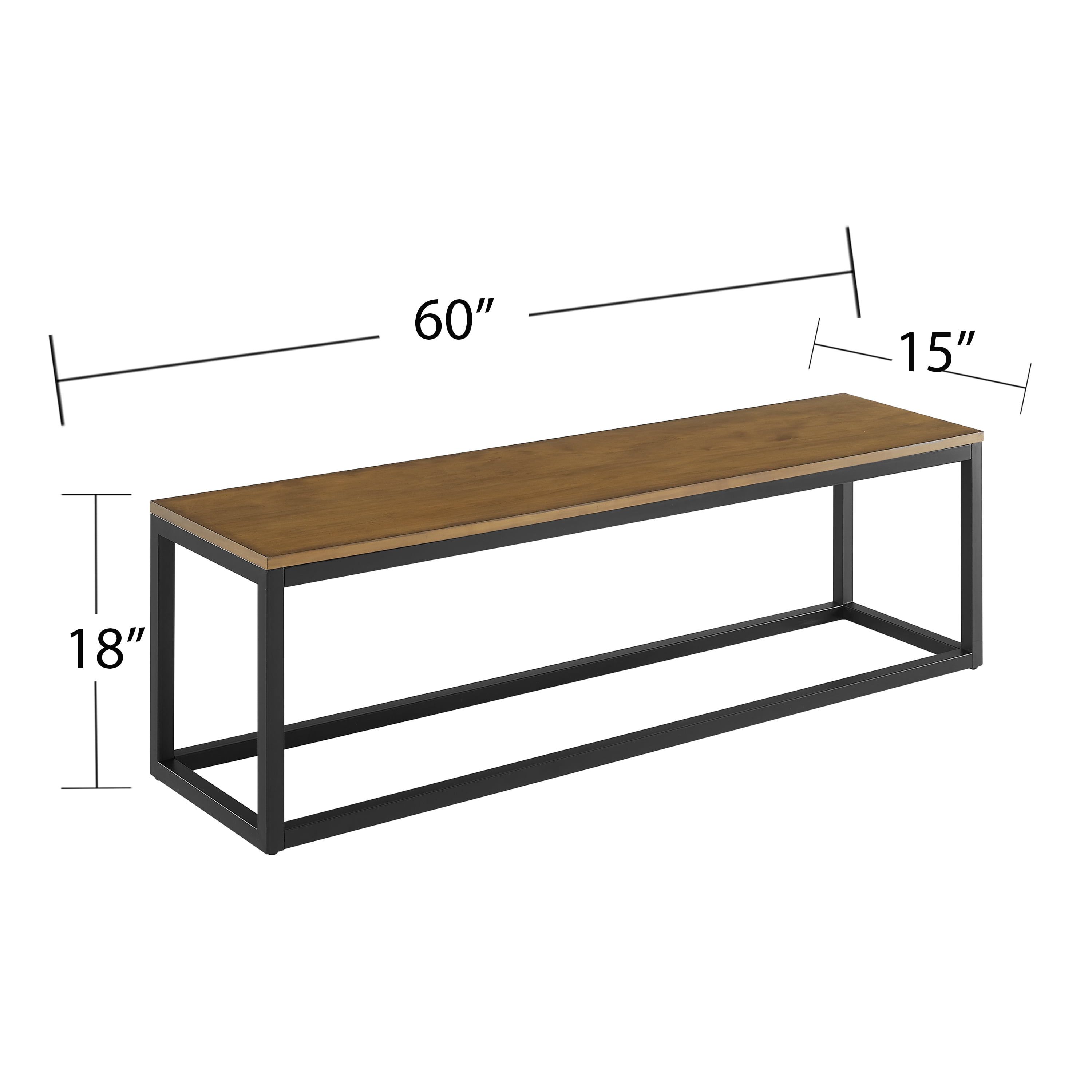 Bavia Narrow Coffee Table Bench Walmartcom Walmartcom