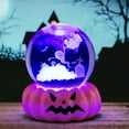 thumbnail image 4 of Crystal Ball with Pumpkin Stand, Halloween Witch Skeleton Ghost Glass Ball Decor Night Light for Office Home Decor Halloween Gifts, 4 of 5