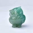 thumbnail image 3 of K-KED Natural Green Aventurine Quartz Crystal Stone Owl Carved Lucky Charms Mini Decor, 3 of 9