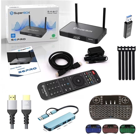SuperBox S6 Pro Premium 2025 Edition | 6k 8k HD Smart TV Box | Android 12 | 4GB RAM | 32GB Storage| Timeshift Feature & Parental Control Time