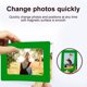 thumbnail image 5 of Etiqueta engomada del marco de la pared de la foto Etiqueta engomada removible del arte de la foto del marco de la imagen del PVC de 2 capas para el refrigerador de la sala de estar, verde, 7 " kenally LF0072-15B, 5 of 6