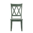thumbnail image 7 of Weston Home Farmhouse Dining Chair with Cross Back, Set of 2, Dark Sea Green, 7 of 7