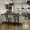 thumbnail image 2 of Amisco Jasper 25.31" Distressed Wood Swivel Counter Stool in Gray/Black, 2 of 3