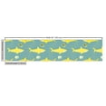 thumbnail image 2 of Ambesonne Shark Fabric by the Yard Upholstery, Friendly Yellow Fishes, 3 Yards, Sea Green Yellow, 2 of 4