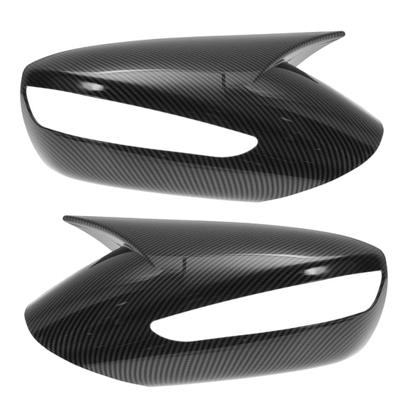 Unique Bargains 1 Pair ABS Left Right Side Mirror Cover Cap Replacement Black for Hyundai Sonata 2011-2014 Ox Horn With Turn Signal Light Mirror Guard Cover