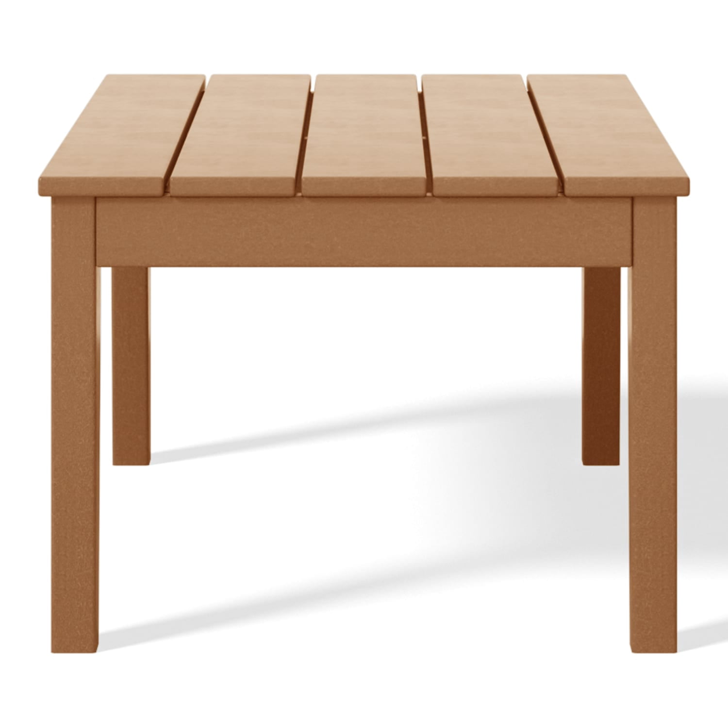 WestinTrends Malibu Low Outdoor HDPE Patio Rectangle Coffee Table, Teak