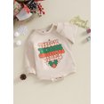 thumbnail image 3 of Liacowi Baby Christmas Romper Long Sleeve Crew Neck Letters Print Fall Bodysuit Clothes for Girls Boys, 3 of 8