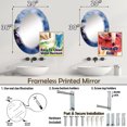 thumbnail image 4 of Designart "Mysterious Depths Beach Photo II" Floral & Botanical Round Wall Mirror - Floral Oval Printed Decorative Oversized Mirror - Multiple Color Options, 4 of 4