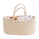 thumbnail image 3 of Organizador de pañales para niña y niño, cuerda de algodón, cesta de almacenamiento para guardería, soporte portátil, bolsa de mano para cambiador, viaje en coche, 3 of 5