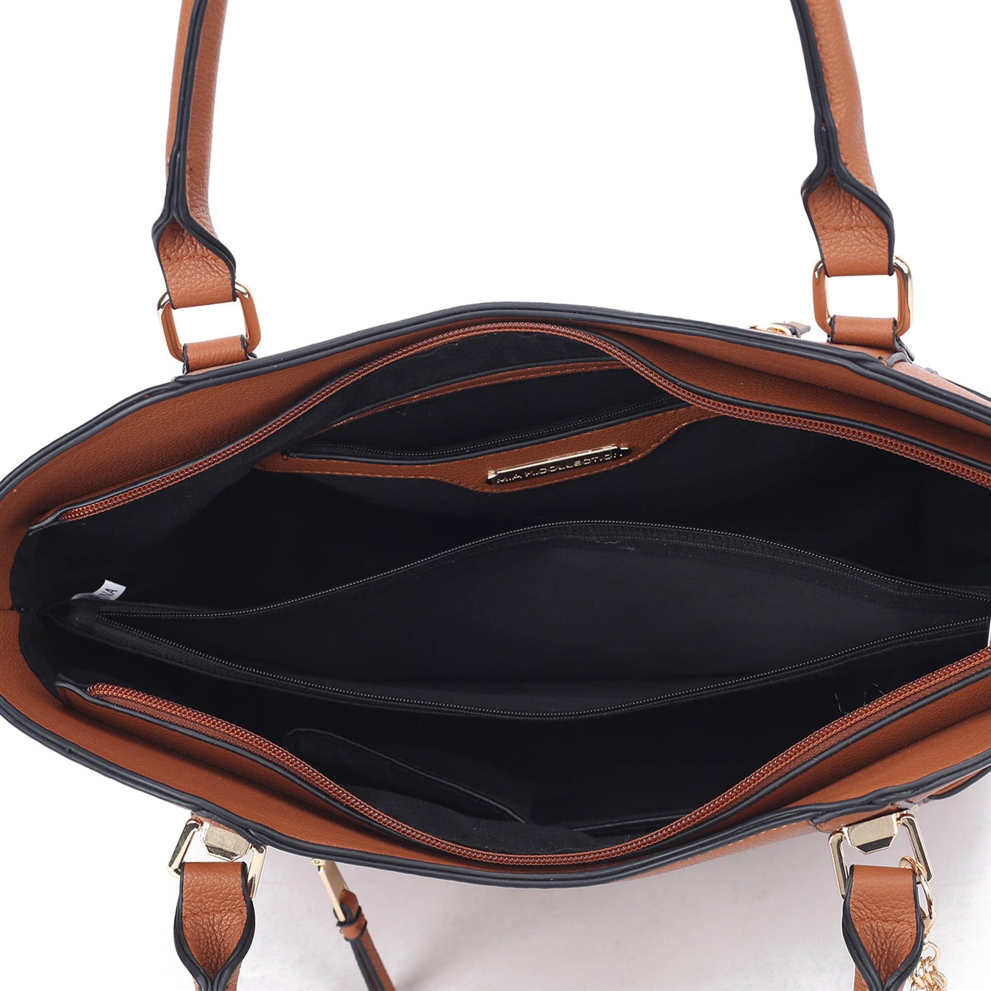 MKF Collection Janise Women's Tote Bag,Solid Shoulder Bag Handbag Purse by Mia K - Cognac