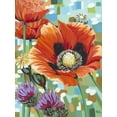thumbnail image 2 of Vitaletti, Carolee 15x18 Gold Ornate Wood Framed with Double Matting Museum Art Print Titled - Vivid Poppies II, 2 of 4