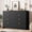 Black 8 Drawers, variant on 8 Drawers Dresser for Bedroom - 54" Wide Modern Fluted Double Chest of Drawers with Golden Metal Handles, Large TV Stand Multi-Function Home Organizer for Living Room, Entryway, Hallway, Pink