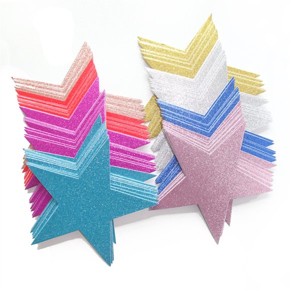 Bewildely 80 Uds. De confeti de papel con purpurina de estrellas, decoración de dispersión de Navidad, adorno de aniversario de festival en forma de Kits de decoración para fiestas Bewildely HA063813-00