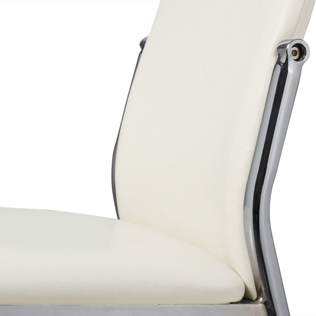 Kepooman 4pcs High Back Dining Chairs for Kitchen, White Kepooman 4pcs High Back Dining Chairs for Kitchen, White