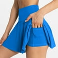 thumbnail image 2 of Xyxonk Women's Skirts Pleated Golf Short Skirt Summer High Waisted Skort Trendy Running Workout Skirt with Pockets Athletic Skorts Royal Blue L, 2 of 5