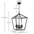 thumbnail image 2 of 6-Light Matte Black Pendant Lighting Kitchen Island Ceiling Mount Light Fixture with 36 inch Hanging Chain, 2 of 8
